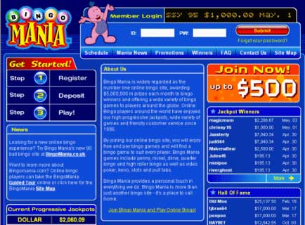 Bingo Mania - Best online bingo venue on the Net (BingoMania)