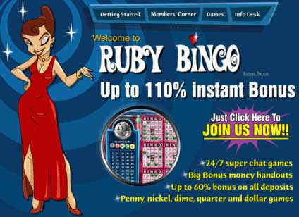 Ruby Bingo - Online bingo games with exceptional game play for online bingo!